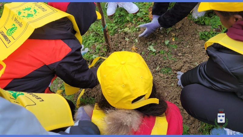  Gli alunni delle scuole primarie di Rignano e di Troghi protagonisti questa mattina della "Festa dell'albero"